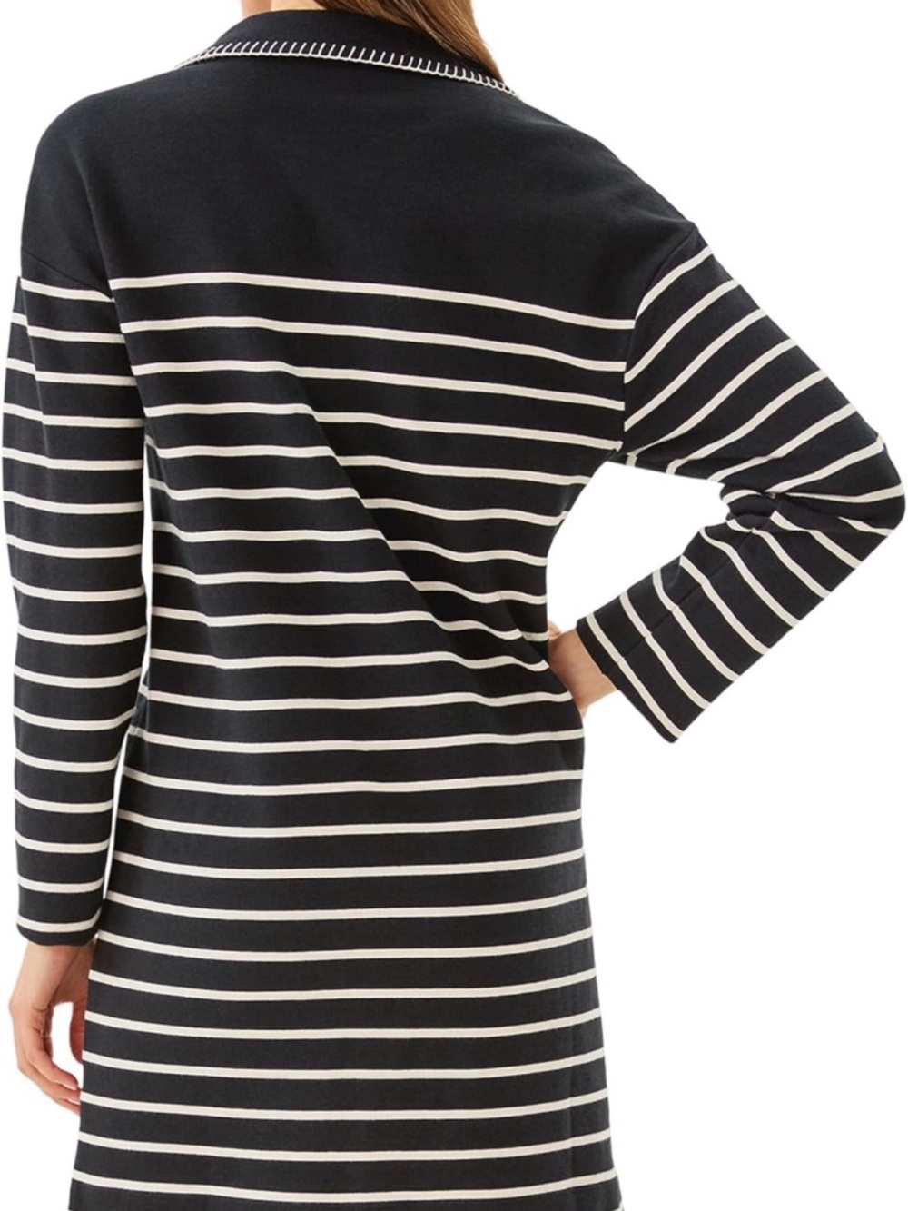 NWT Lilly Pulitzer LG CORVAYA TERRY DRESS 👗“Noir Legacy Stripe” MSRP $158 sz LG - Picture 3 of 6
